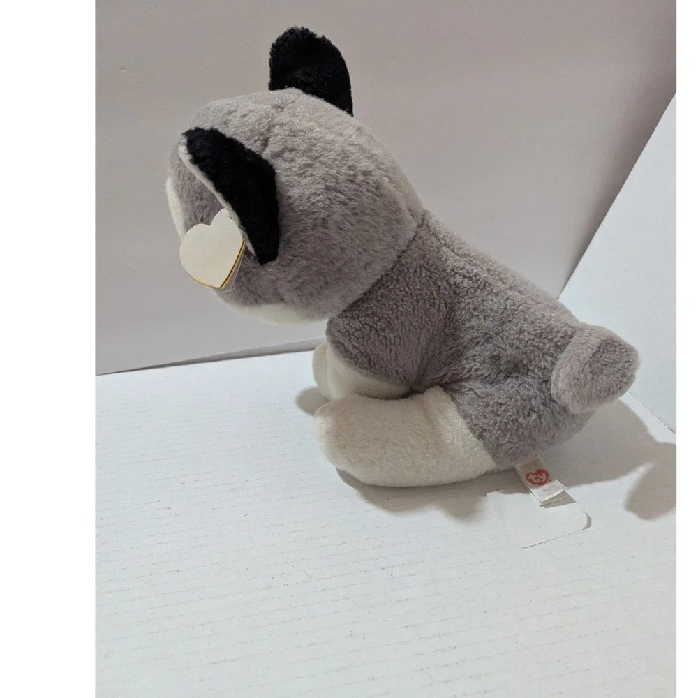 Ty Classic Buff‎ the Husky Grey White Plush Blue Glitter Eyes 9 inch 2017